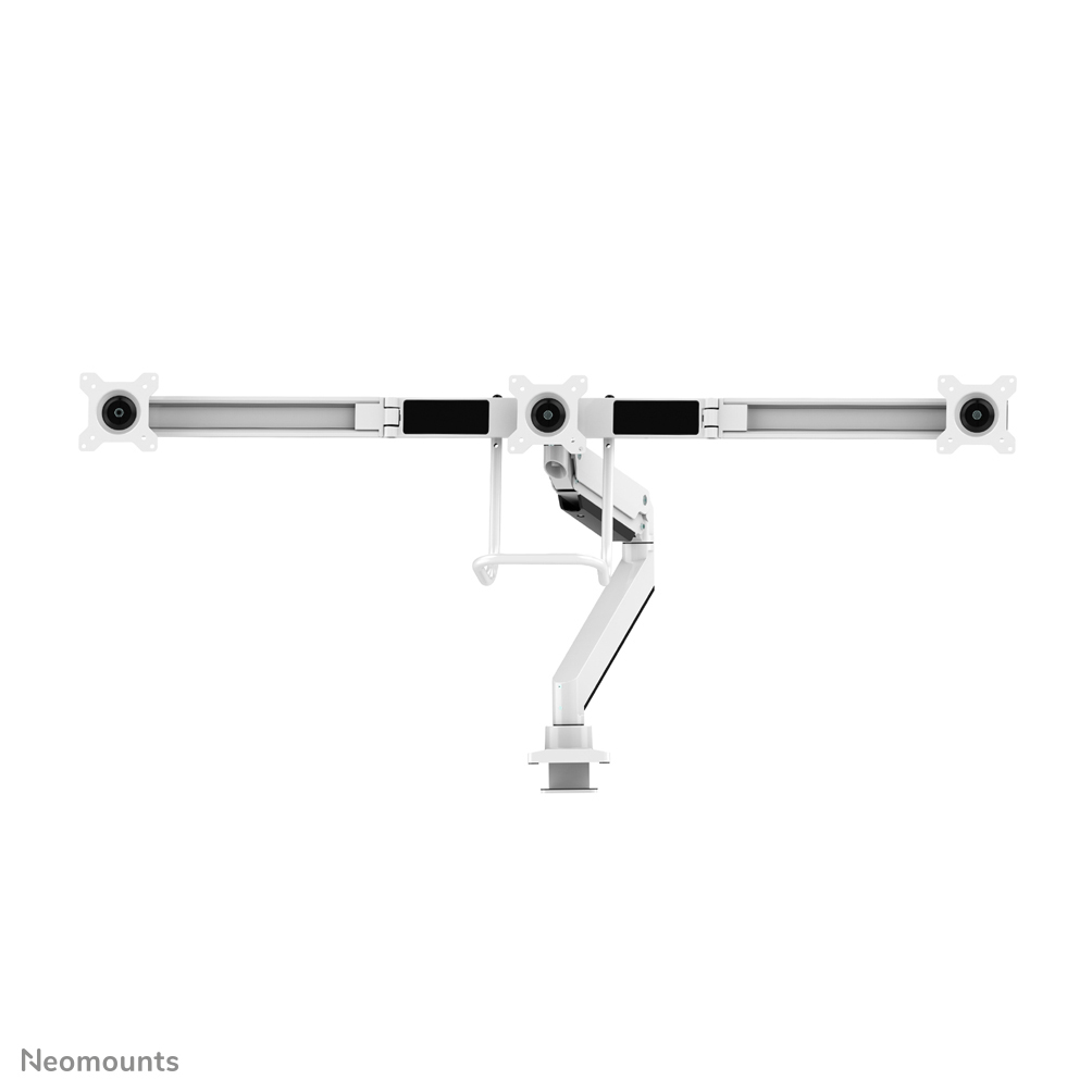 Neomounts NM-D775DX3WHITE Brazo de monitor 17-27" - resorte de gas - Topfix - Tope-a-180°